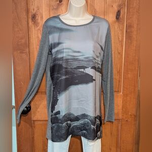 Bandolera Scenic Print Long Sleeve Tee